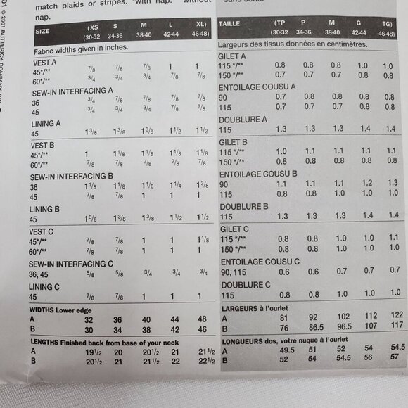 Vogue Accessories 7488 Mens Vest Sewing Pattern  XS-XL multi styles UNCUT - Picture 6 of 11